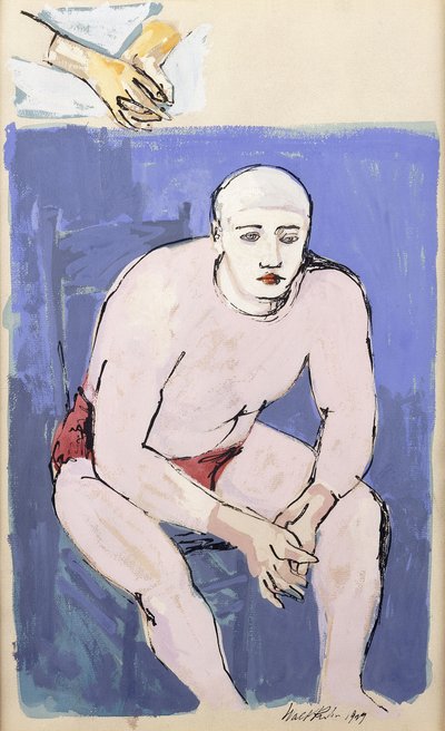 Sittande clown av Walt Kuhn