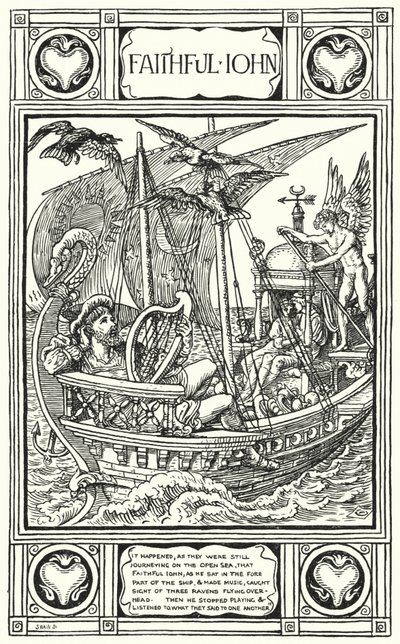 Faithful John (gravyr) av Walter (after) Crane