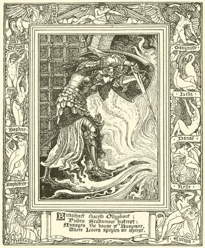 Från Spensers Faerie Queene (gravyr) av Walter (after) Crane