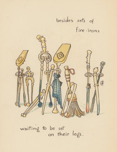 Illustration till Legends for Lionel av Walter Crane (färglitografi) av Walter (after) Crane