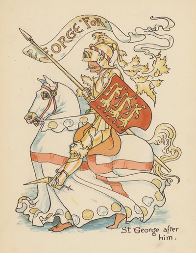 Illustration till Legends for Lionel av Walter Crane (färglitografi) av Walter (after) Crane