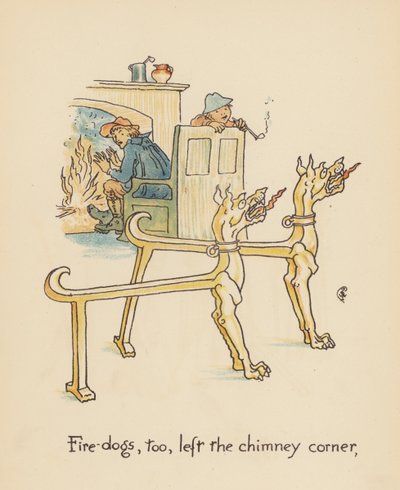Illustration till Legends for Lionel av Walter Crane (färglitografi) av Walter (after) Crane