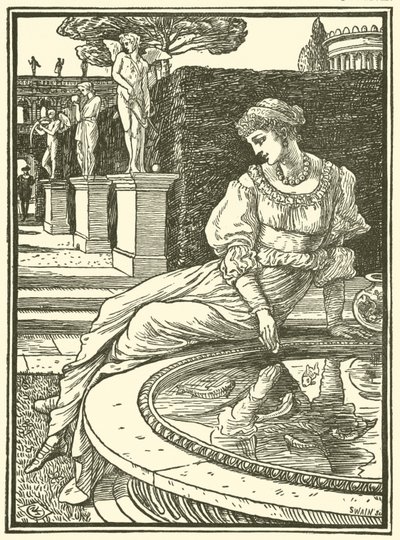 Prinsessan Fiorimonde (gravyr) av Walter (after) Crane