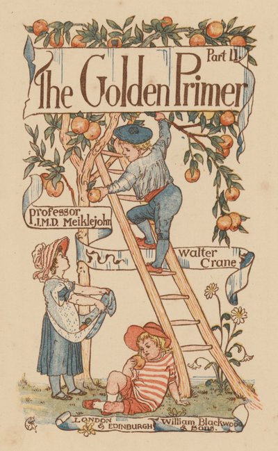 Titelsidesillustration för The Golden Primer (färg litho) av Walter (after) Crane