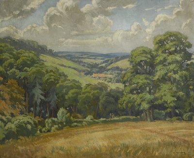 Devon Scene、Near Widdecombe Moor、1949年頃（キャンバスに油彩）スウェーデン語 av Walter Ashworth
