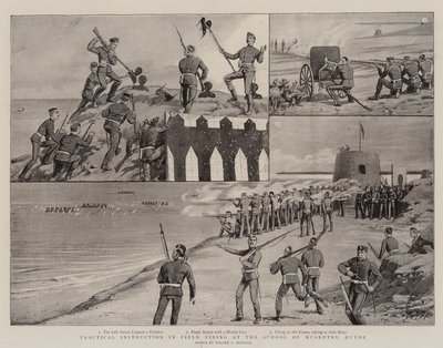 Praktisk undervisning i fältskjutning vid Musketryskolan, Hythe av Walter Charles Horsley