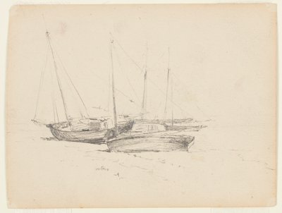 Fiskebåtar på stranden av Walter Clark