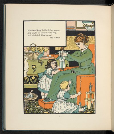 En mamma med sina barn. av Walter Crane