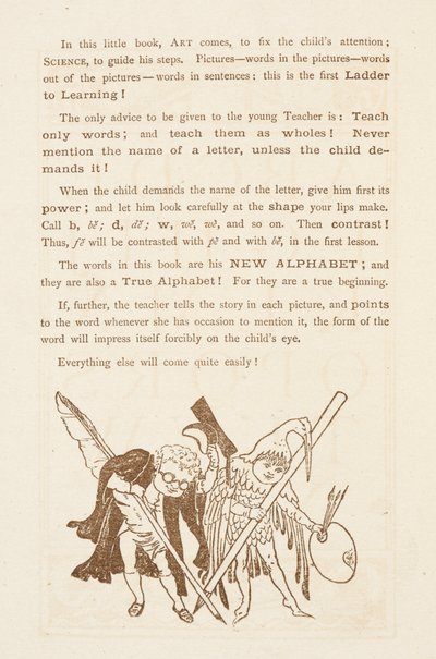 Ge råd om att lära alfabetet. The Golden Primer. av Walter Crane