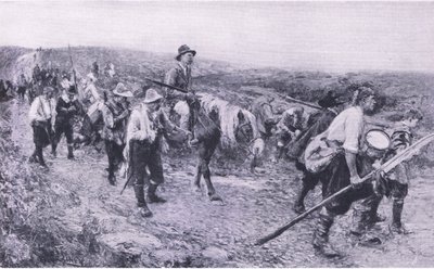 Efter Sedgemoor, illustration från British Battles on Land and Sea, 1915 av Walter Crane