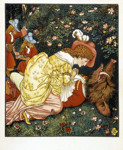 Beauty and the Beast - sjuk. av Walter Crane av Walter Crane