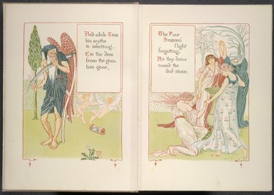 Fader Tid och de fyra årstiderna av Walter Crane