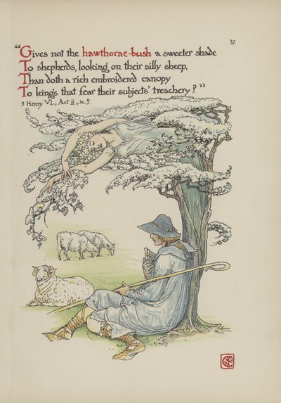 Blommor från Shakespeares trädgård av Walter Crane