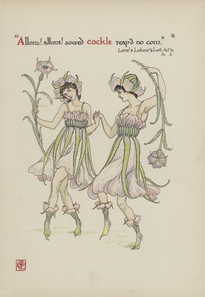 Blommor från Shakespeares trädgård av Walter Crane