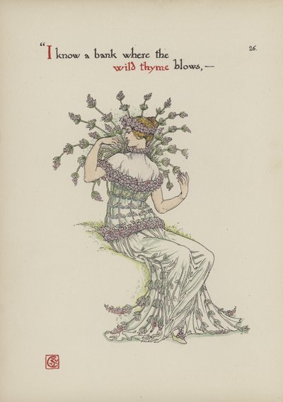 Blommor från Shakespeares trädgård av Walter Crane