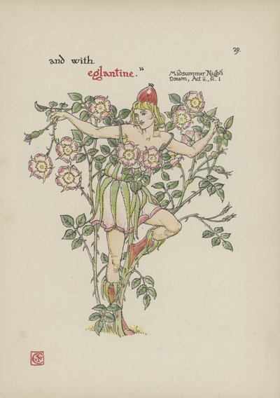 Blommor från Shakespeares trädgård av Walter Crane