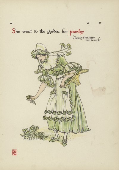 Blommor från Shakespeares trädgård av Walter Crane