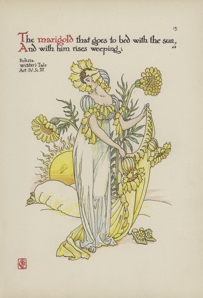 Blommor från Shakespeares trädgård av Walter Crane