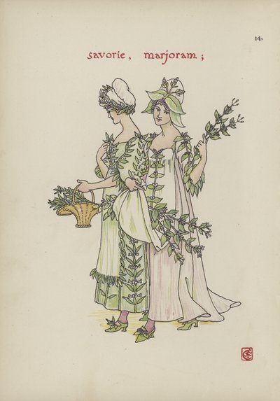 Blommor från Shakespeares trädgård av Walter Crane