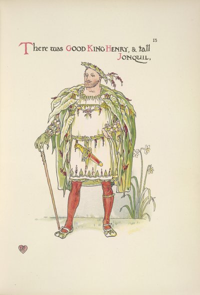 Bra kung Henrik. En man utklädd till Henrik VIII av Walter Crane