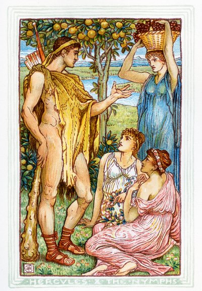 Herkules och nymferna av Walter Crane