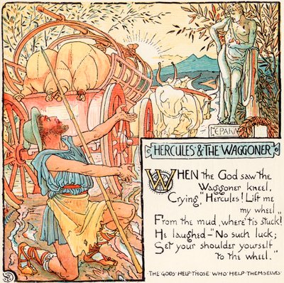 Hercules and the Waggoner, illustration från 