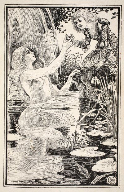 "Jag är här käraste lilla - jag är din egen gudmor", sade Nix-damen, illustration från "Mrs Burton Harrison