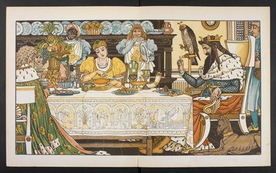 Illustration för grodprinsen. av Walter Crane
