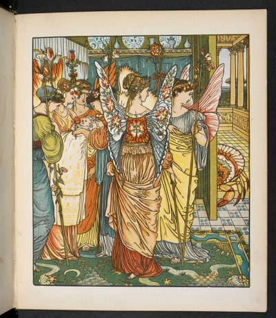 森の中のハインドのイラスト.スウェーデン語 av Walter Crane
