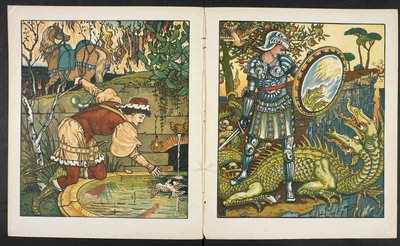 Illustration till berättelsen, prinsessan Belle étoile. av Walter Crane