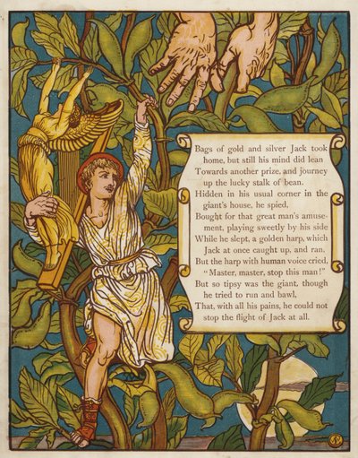 Jack och bönstjälken (färg litho) av Walter Crane