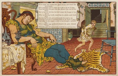 Jack och bönstjälken (färg litho) av Walter Crane