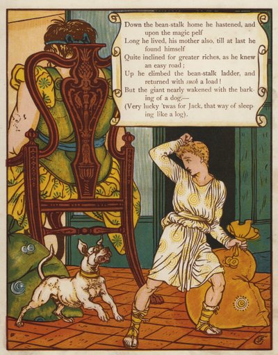 Jack och bönstjälken (färg litho) av Walter Crane