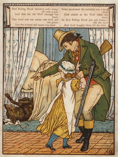 Rödluva (färg litho) av Walter Crane
