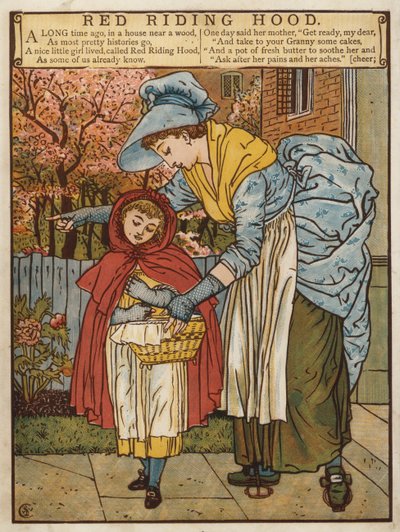 Rödluva (färg litho) av Walter Crane