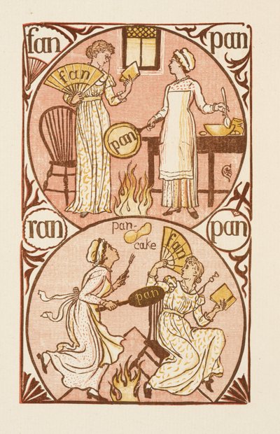 Rimande ord som slutar på bokstaven N. The Golden primer av Walter Crane