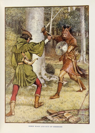 ロビン・フッドとガイ・オブ・ギズボーンのスウェーデン人 av Walter Crane