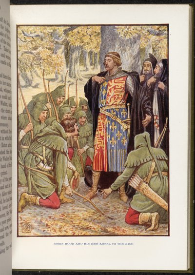 Robin Hood före Richard I av Walter Crane