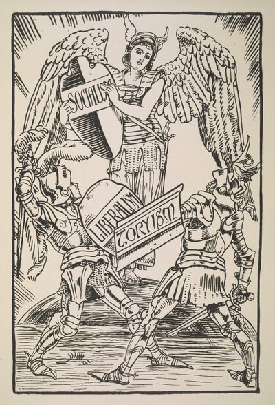 Socialism, Liberalism and Toryism, från Cartoons for the Cause av Walter Crane