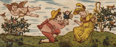 Rosen är röd; The Violets Blue; Den rosa är söt; Och så är du (färg litho) av Walter Crane