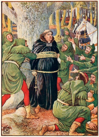 Abboten av Saint Maries tagen av Robin Hood av Walter Crane