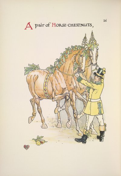 Två hästar av Walter Crane