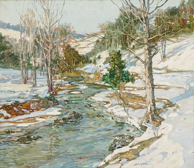 Närmar sig våren (olja på duk) av Walter Elmer Schofield