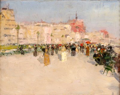 En strandpromenad, ca 1891 av Walter Frederick Osborne