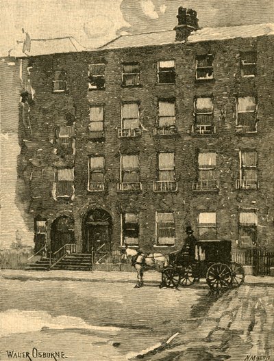 Daniel OConnells hus på Merrion Square, Dublin, Irland, c1890. av Walter Frederick Osborne