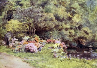 Azaleor i Choin i Temple Gardens, Kyoto av Walter Frederick Roofe Tyndale