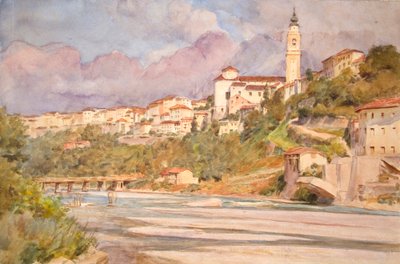 Belluno, Italien 1925 (akvarell) av Walter Frederick Roofe Tyndale