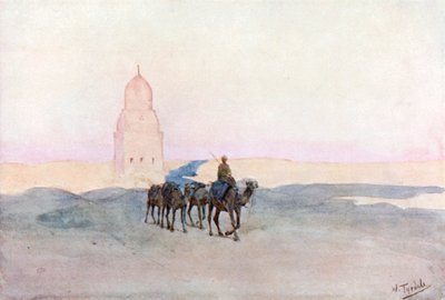 Nära kalifernas gravar, Kairo (färglitografi) av Walter Frederick Roofe Tyndale