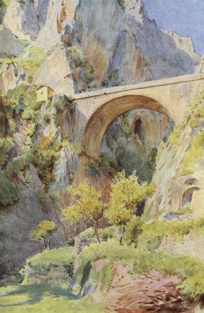 Pont St Louis (färg litho) av Walter Frederick Roofe Tyndale