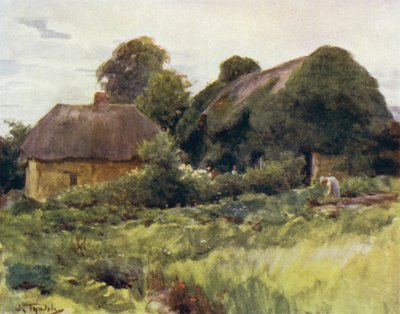 The New Forest: A Cottage at Sway (färg litho) av Walter Frederick Roofe Tyndale